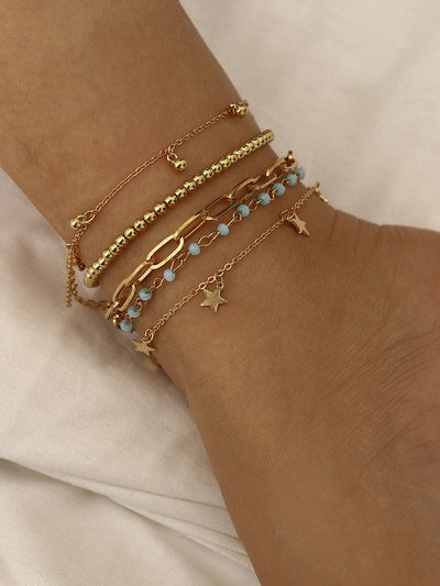 Hollow Multi-Layer Foot Ornaments Women's Anklets
