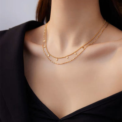 Double-layer Star Diamond Necklace For Women