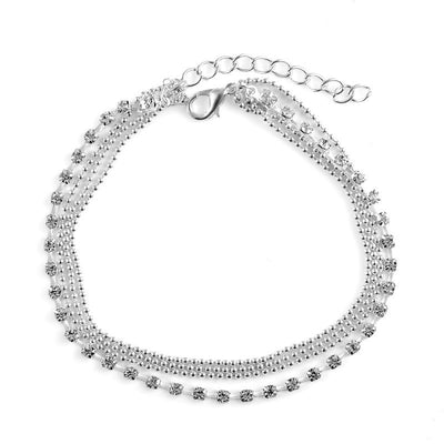 Multilayer  Crystal Anklet Foot Chain Charm Anklets