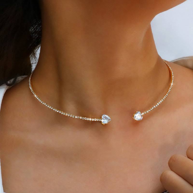 Heart Collar Choker Necklace For Women