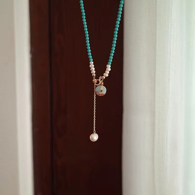 Natural Turquoise Necklace For Women Light Luxury