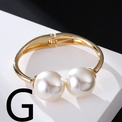Alloy Jewelry Double Pearl Bracelet Women