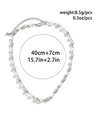 Simple Elegant Stitching Pearl Necklace For Women
