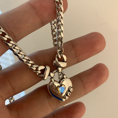 Vintage Zircon Love Necklace For Women