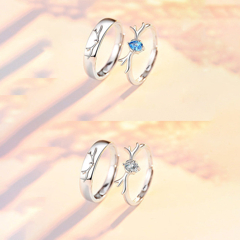 Couple A Pair Of Simple Men And Women Rings